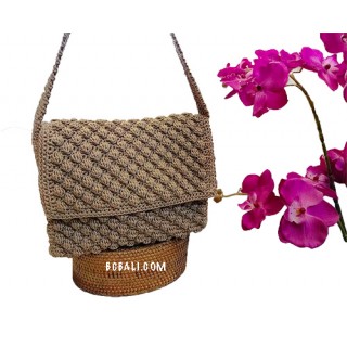 Cotton Handwoven Fashion Woman Bag Cream